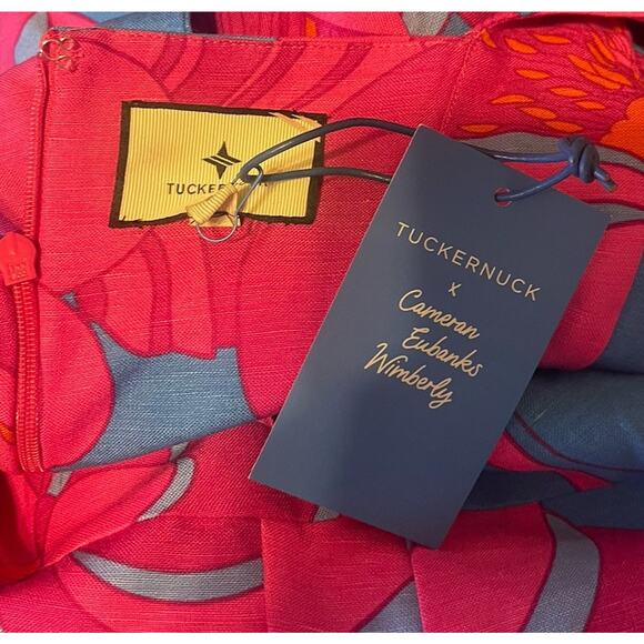 Tuckernuck x Cameran Eubank Wimberly Womens S Linen Wild Azalea Edisto Dress NWT - Picture 3 of 4